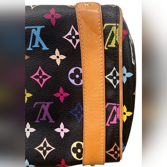 Authentic Vintage Louis Vuitton Black Multicolor Satchel - Picture 5 of 10